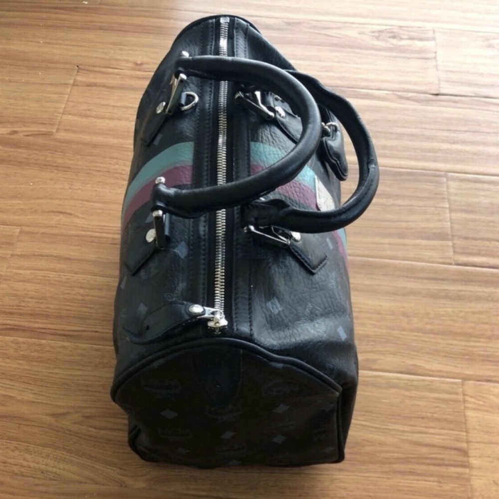 Authentic MCM Boston Visetos Leather Bag